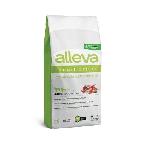 P6012 ALLEVA EQUILIBRIUM SENSITIVE JAGNJETINA I OKEANSKA RIBA ADULT MEDIUM/MAXI KG 12