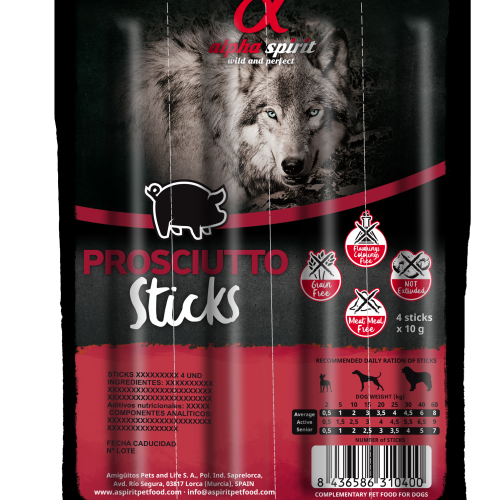 AS Štapići Pršuta Psi 4x10g